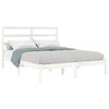 vidaXL Cama sem colchão 140x190 cm madeira de pinho maciça branco