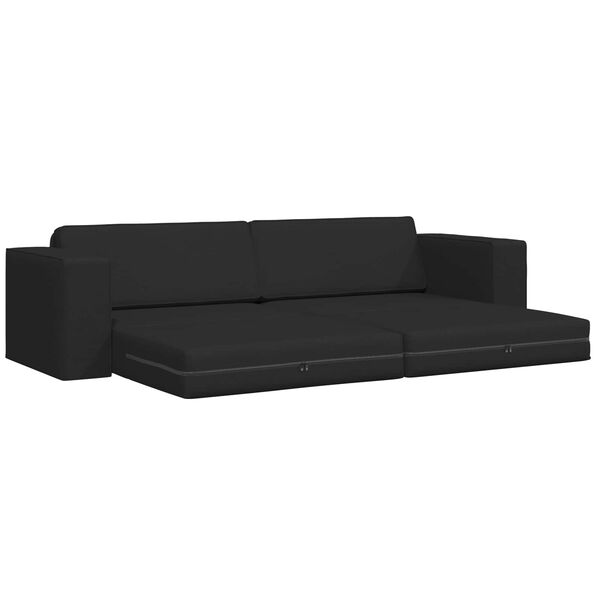 vidaXL Sof&aacute;-Cama 200cm Preto tecido