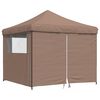 vidaXL Tenda de Festa Castanho 292 x 292 x 315 cm Tecido Oxford