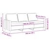 vidaXL Sof&aacute; de 3 lugares 180 cm tecido cinza-escuro