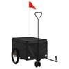 vidaXL Reboque para bicicleta 30 kg ferro preto