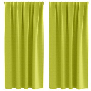 vidaXL Cortinas Blackout com Argolas 2 pcs Verde 175 x 140 cm