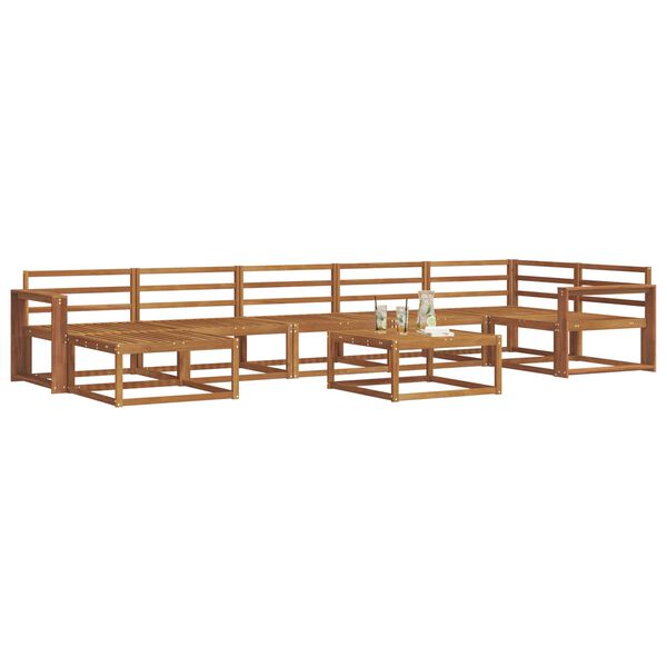 vidaXL Conjunto de Sof&aacute;s para Exterior 8 pcs Natural