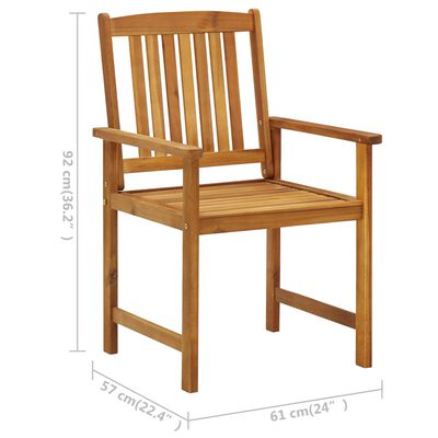 vidaXL Cadeiras de jardim 8 pcs madeira de acácia maciça