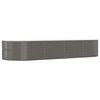 vidaXL Canteiro elevado jardim 367x140x68 a&ccedil;o galvanizado cinzento