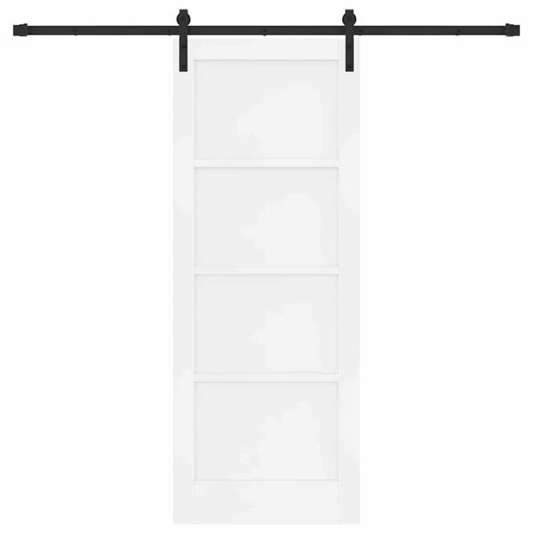 vidaXL Porta Deslizante Branco 78 x 202 cm Madeira de Pinheiro S&oacute;lida