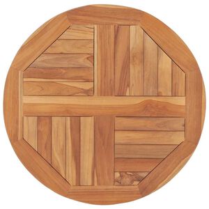 vidaXL Tampo de mesa redondo 2,5 cm 60 cm madeira teca maci&ccedil;a