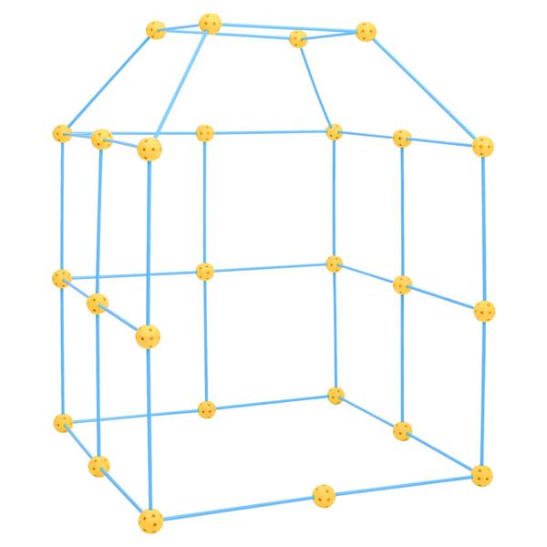 vidaXL 72 pcs kit de construção de forte para crianças