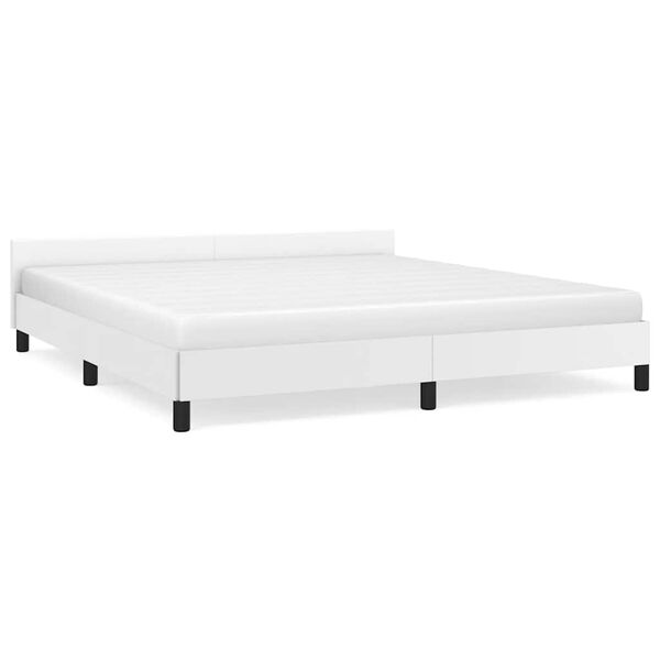 vidaXL Estrutura de cama c/ cabeceira sem colchão 180x200 cm branco