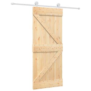 vidaXL Porta Deslizante 85 x 210 cm Natural e Branco