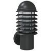 vidaXL Candeeiro de parede para exterior a&ccedil;o inoxid&aacute;vel preto