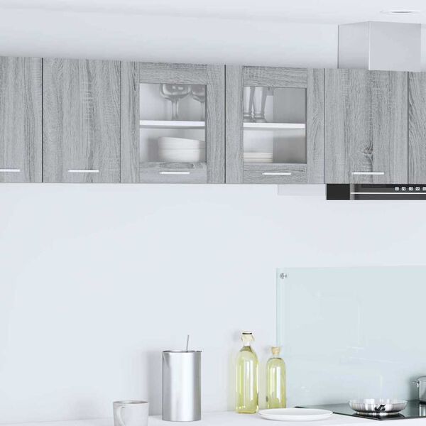 vidaXL Arm&aacute;rio suspenso Cinza Sonoma e Branco 80 x 31 x 40 cm