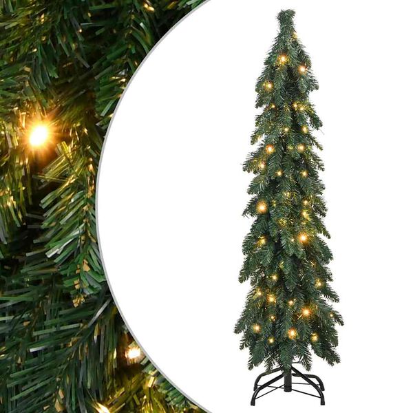 vidaXL &Aacute;rvore de Natal artificial pr&eacute;-iluminada + 60 luzes LED 120 cm
