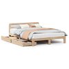 vidaXL Cama sem colch&atilde;o 135x190 cm madeira de pinho maci&ccedil;a