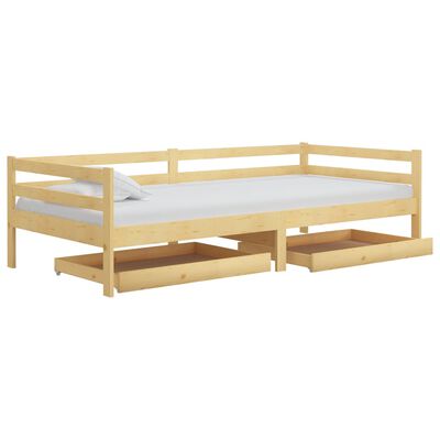 vidaXL Gavetas para sofá-cama 2 pcs madeira de pinho maciça