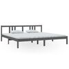 vidaXL Estrutura de cama 200x200 cm madeira maci&ccedil;a cinzento