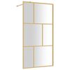 vidaXL Divis&oacute;ria de chuveiro 100x195 cm vidro transparente ESG dourado