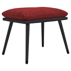 vidaXL Apoio de p&eacute;s45x29,5x35cm tecido/couro artificial vermelho tinto
