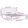 vidaXL Estrutura da Cama com cabeceira Castanho 160 x 200 cm