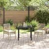vidaXL Conjunto de Jantar para Jardim 3 pcs Bege vime PE