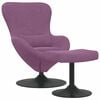 vidaXL Cadeira Egg com Puff Roxo Veludo