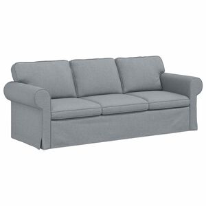 vidaXL Sof&aacute; Cinzento-claro 215 x 82 x 80 cm tecido