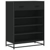 vidaXL Sapateira 75x38x97,5 cm derivados de madeira/metal preto