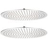 vidaXL Cabe&ccedil;a de chuveiro 2 pcs a&ccedil;o inoxid&aacute;vel &Oslash; 50 cm