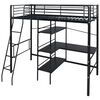 vidaXL Cama com colch&atilde;o Preto 200 x 90 cm Metal