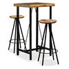 vidaXL Conjunto de bar 3 pcs madeira recuperada maci&ccedil;a