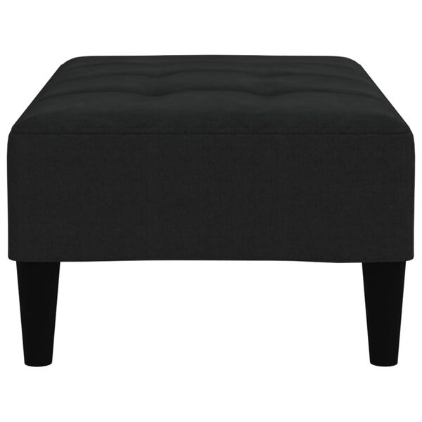 vidaXL Banco tecido de microfibra preto