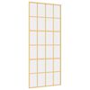 vidaXL Porta deslizante 90x205 cm vidro ESG/alum&iacute;nio dourado