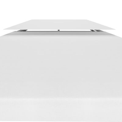 vidaXL Cobertura de gazebo com 2 camadas 310 g/m² 3x3 m branco
