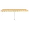 vidaXL Toldo automático independente 600x300 cm amarelo e branco