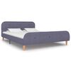 vidaXL Estrutura de cama 140x200 cm tecido cinzento-claro