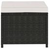 vidaXL 5 pcs conjunto lounge de jardim c/ almofadões vime PE preto