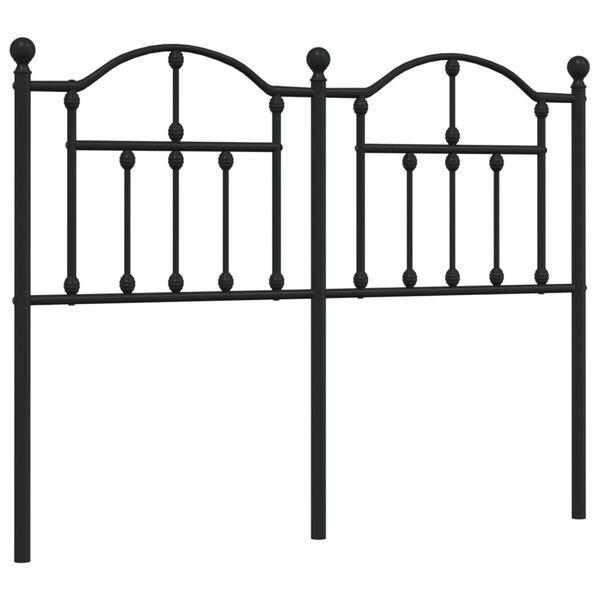 vidaXL Cabeceira de cama 120 cm metal preto