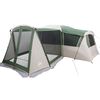vidaXL Barraca Familiar com telhado Verde e Branco 745 x 700 x 217 cm