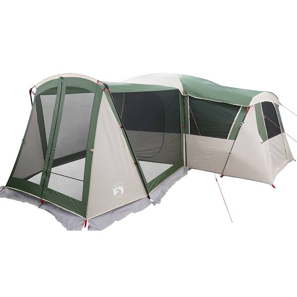 vidaXL Barraca Familiar com telhado Verde e Branco 745 x 700 x 217 cm