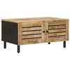 vidaXL Mesa de centro Natural 80 x 50 x 40 cm Madeira de manga maci&ccedil;a