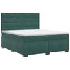 vidaXL Cama box spring com colch&atilde;o Verde-Escuro 200 x 200 cm Veludo