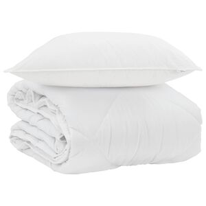 vidaXL Edredom de Ver&atilde;o Simples 2 pcs Branco Microfibra
