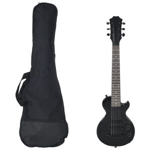 vidaXL Guitarra el&eacute;trica para crian&ccedil;as com saco 3/4 30" preto