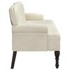 vidaXL Banco com encosto 119,5x64,5x75 cm veludo cor creme