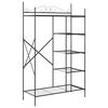 vidaXL Guarda-roupa Aberto Preto 104,5 x 45 x 172 cm A&ccedil;o