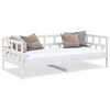vidaXL Sof&aacute;-cama 90x190 cm madeira de pinho maci&ccedil;a branco