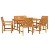 vidaXL Conjunto de Jantar para Jardim 6 unid. Castanho