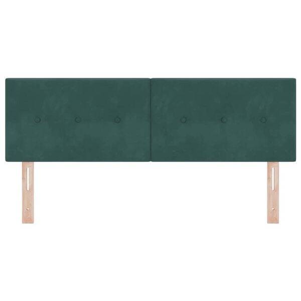 vidaXL Cabeceira Verde Escuro 144 cm Veludo