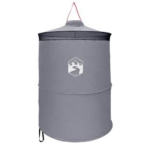 vidaXL Tenda de Banheiro Pop-up com Corda de Pendurar Cinza e Laranja