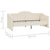 vidaXL Sof&aacute;-cama c/ colch&atilde;o e sa&iacute;da USB 90x200 cm tecido cor creme